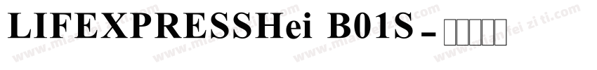 LIFEXPRESSHei B01S字体转换